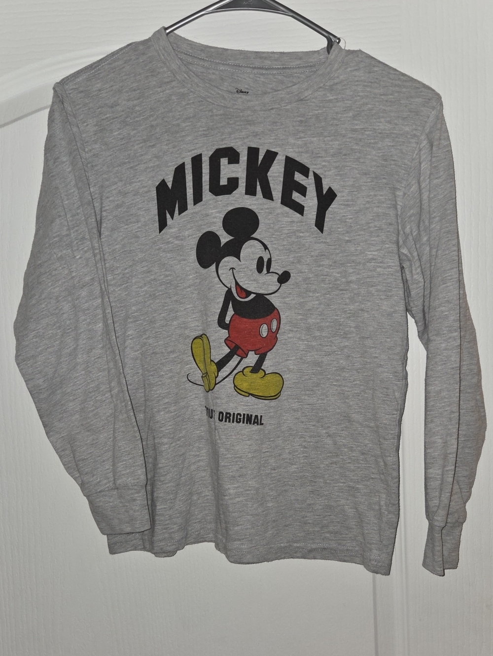 Disney Gray Crewneck Sweater with Mickey Graphic
